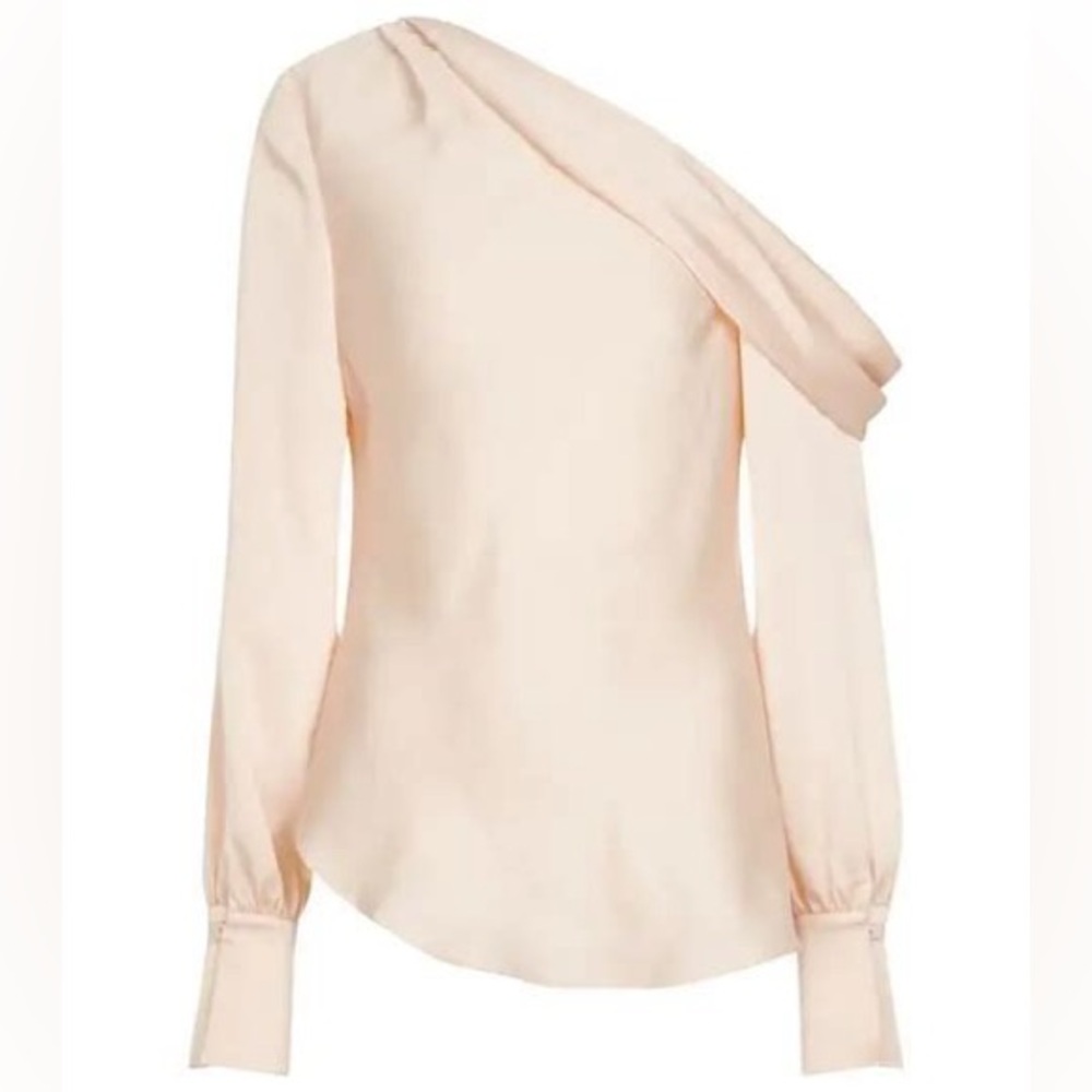 Jonathan Simkhai Alice Blush One-Shoulder Blouse